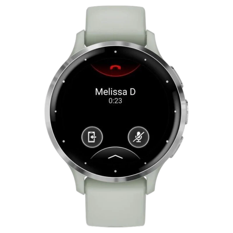 Спортивные часы Garmin Venu 3S, 41 мм, силиконовый ремешок серо-шалфейного цвета