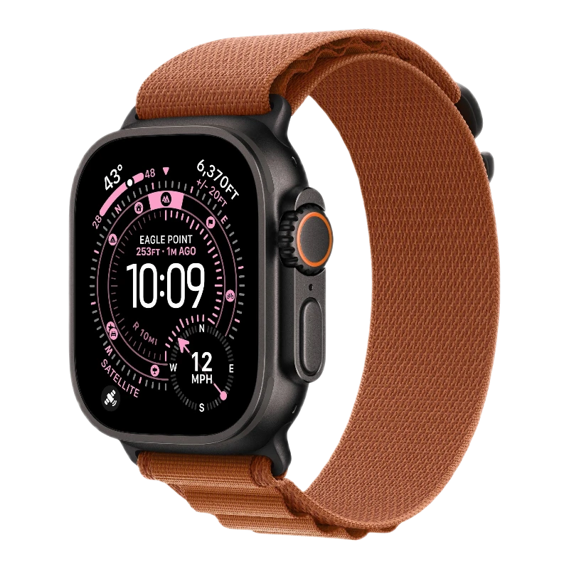 Apple Watch Ultra 3 Black 49mm Alpine Loop Terra Cotta