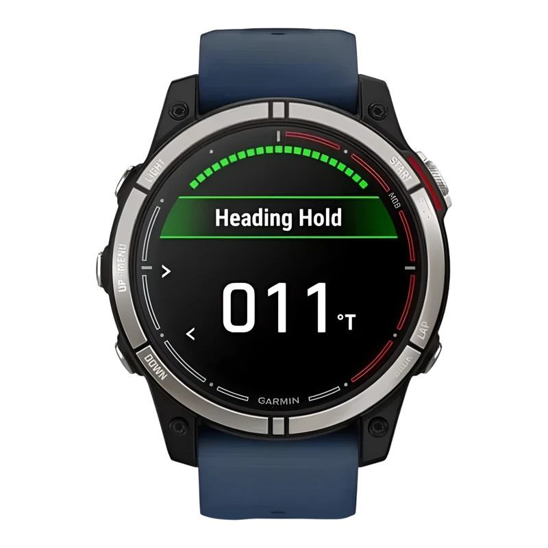 Garmin Quatix 7 Sapphire титановый с синим силиконовым ремешком