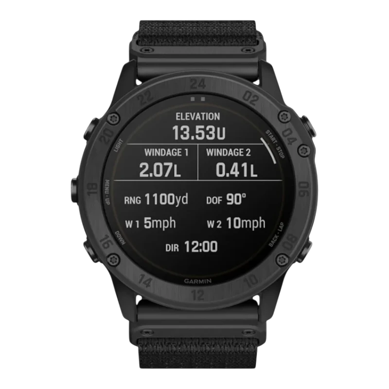 Спортивные часы Garmin tactix Delta Solar Edition Ballistics, чёрный нейлоновый ремешок, чёрный силиконовый ремешок