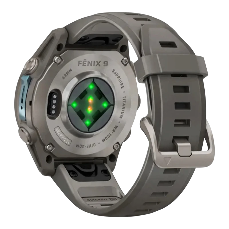 Garmin Fenix 9 43 мм AMOLED Sapphire Titanium with Pebble Gray