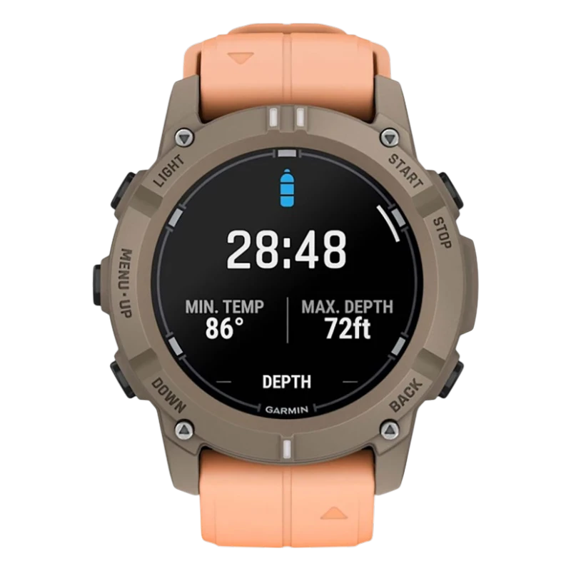 Спортивные часы Garmin Descent G2, силиконовый ремешок цвета «морская ракушка»