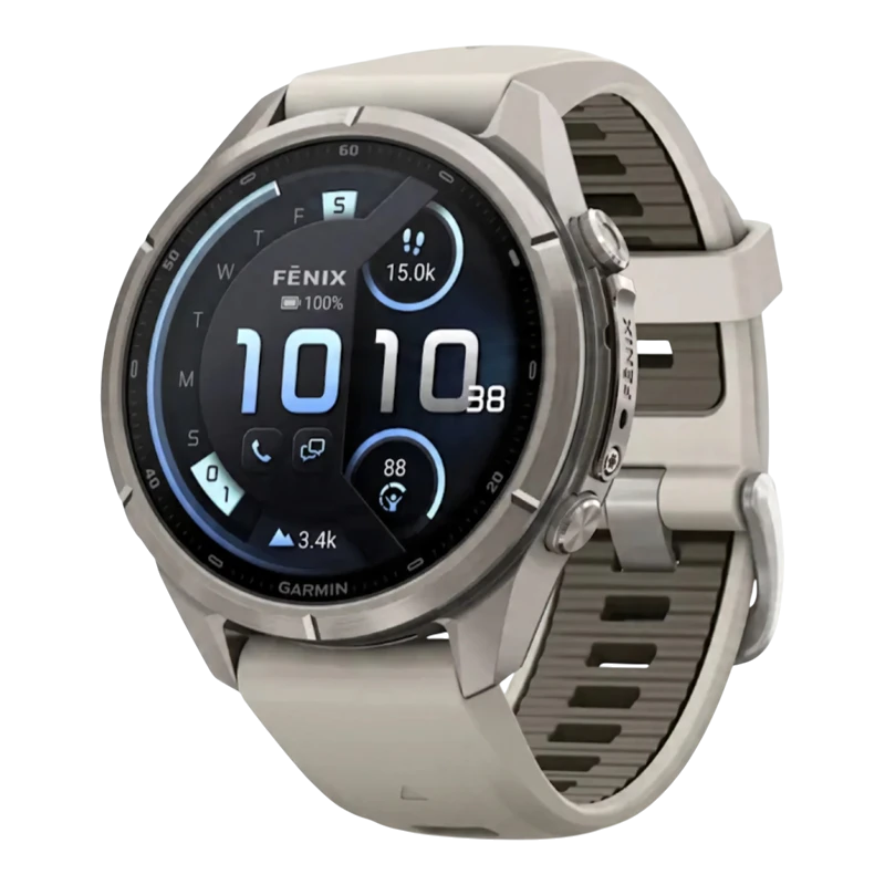 Garmin Fenix 9 PRO INREACH 43 мм AMOLED, Sapphire Titanium with Fog Gray