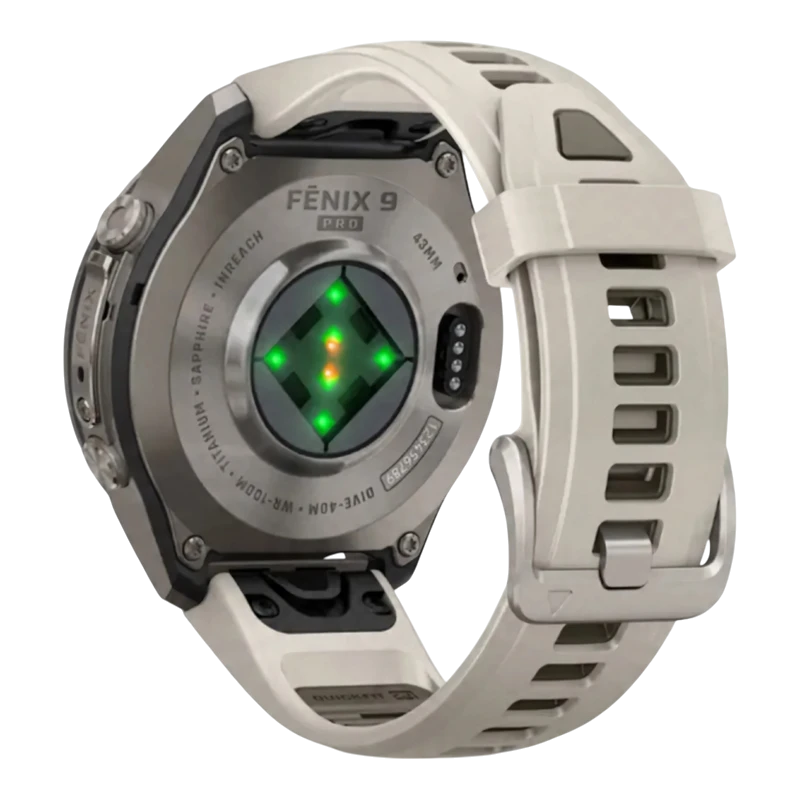 Garmin Fenix 9 PRO INREACH 43 мм AMOLED, Sapphire Titanium with Fog Gray