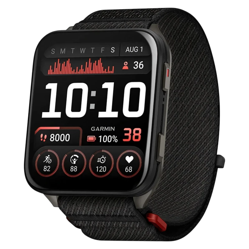 Garmin Venu X1 черный с титановой задней крышкой и черным нейлоновым ремешком
