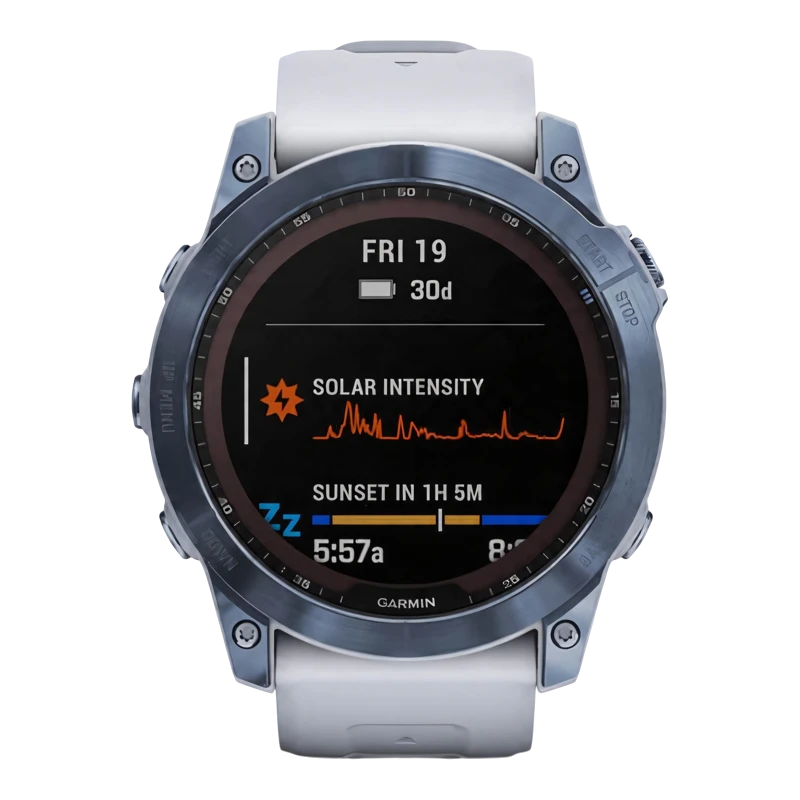 Garmin Fenix 7X Sapphire Solar титановый синий минерал