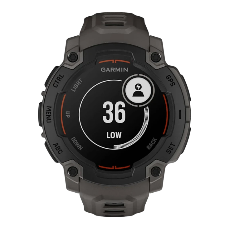 Спортивные часы Garmin Instinct E, 45 мм, силиконовый ремешок угольного цвета