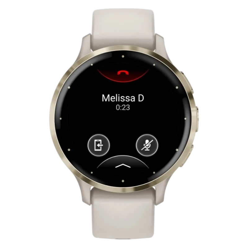 Спортивные часы Garmin Venu 3S, 41 мм, силиконовый ремешок цвета «слоновая кость»