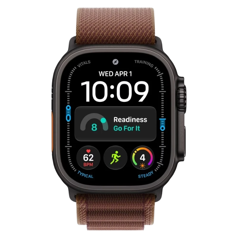 Apple Watch Ultra 4 49mm Black Titanium Case with Alpine Burgundy