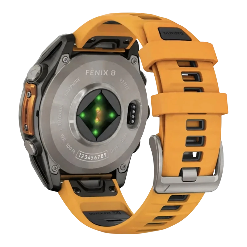 Garmin Fenix 8 47 мм AMOLED Sapphire Titanium with spark orange
