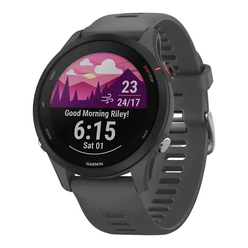 Garmin Forerunner 255 с темно-серым ремешком
