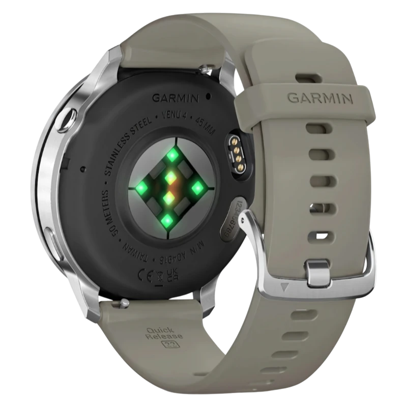 Garmin Venu 4 – 45мм Silver with Silver Grey Silicone band